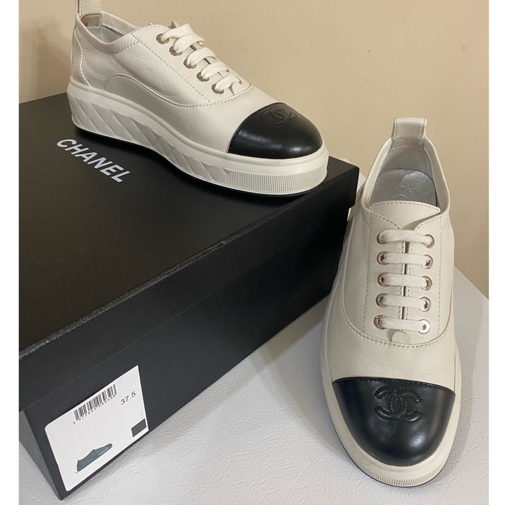 Sold ๐ Chanel Platform Sneakers Size 37.5 - Picture 1 of 11